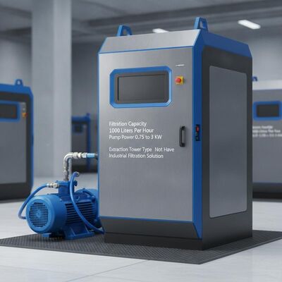 Capacità di filtrazione 1000 litri all'ora Sistema di filtraggio del refrigerante CNC Potenza della pompa 075 a 3 KW Torre di estrazione Tipo Non ha soluzione di filtrazione industriale